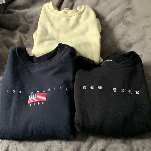 Brandy Melville Tops - Brandy Melville Sweatshirt Bundle YELLOW SOLD